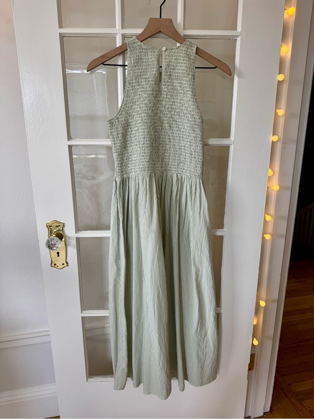 Madewell Light Sage Green Smocked Maxi Dress - Picture 6 of 7